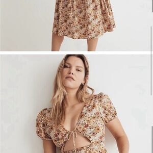 Madewell Floral Midi Dress - Multicolor